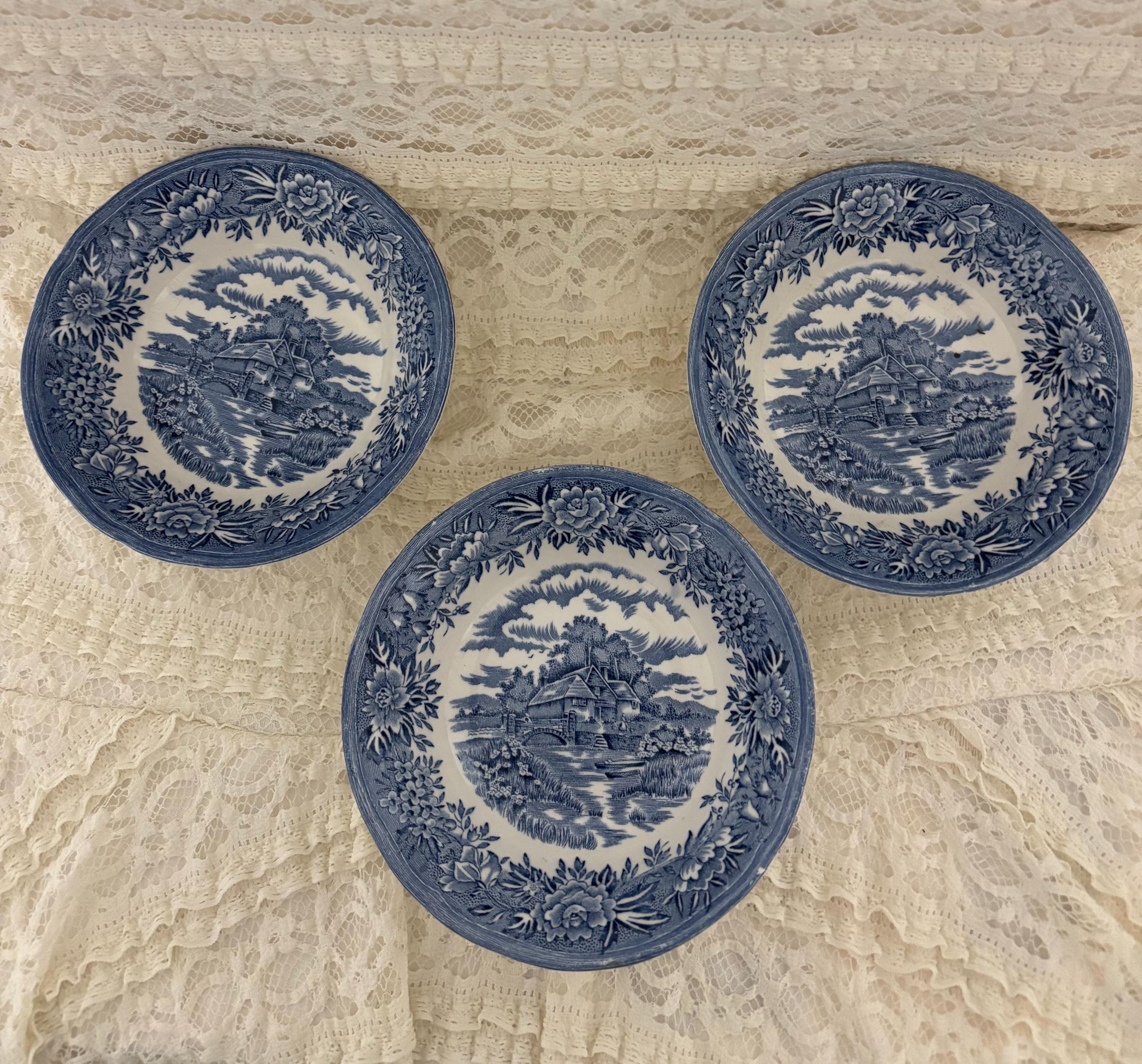 English Village Blue by Salem - Etsy