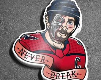 Alex Ovechkin Washington Capitals NHL Ice Hockey Tattoo Flash 4in Vinyl Sticker