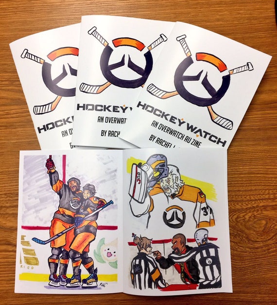 overwatch ice hockey au fanzine hockeywatch etsy
