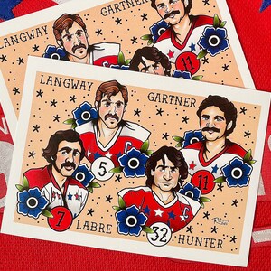 Washington Capitals NHL Ice Hockey Vintage Retired Numbers Players 5&quot;x7&quot; Mini Print