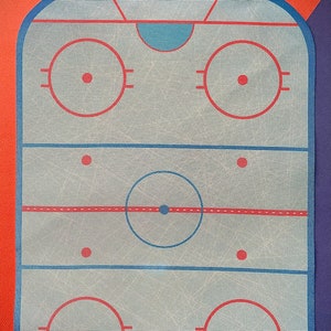 Ice Hockey Rink Canvas Banner for Enamel Pins Buttons