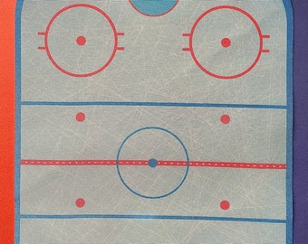 Ice Hockey Rink Canvas Banner for Enamel Pins Buttons
