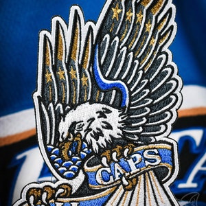 Washington Capitals NHL Hockey-inspired Retro Eagle Iron-On 6&quot; Embroidered Patch