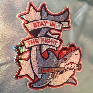 Washington DC Nationals-Inspired Baseball 4 in. Shark Sticker
