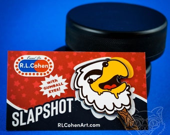 Washington DC Capitals Slapshot Hockey-inspired Funny Mascot Popsicle 1.75" Hard Enamel Pins