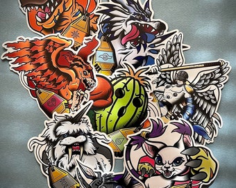 Digimon Digital Monsters Champion Tag and Crest Tattoo Flash Anime Stickers