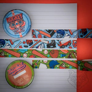 Washi-tape voor hockey en honkbal | Notitieboeken Scrapbooking | 15 mm x 10 m