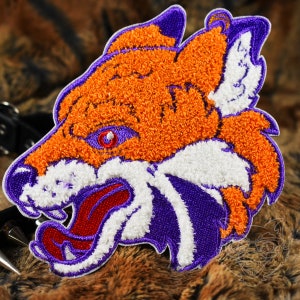 Fierce Furry Fox - Fuzzy Chenille Embroidered Patch