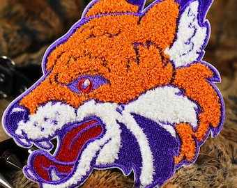 Fierce Furry Fox - Fuzzy Chenille Embroidered Patch