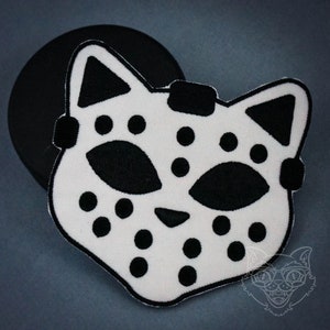 Ice Hockey Vintage Cat Goalie Mask Patch