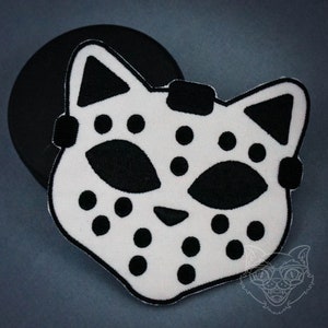 Ice Hockey Vintage Cat Goalie Mask Patch