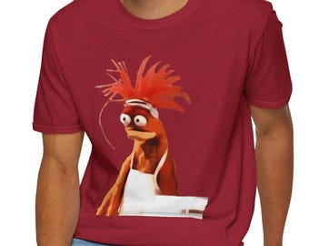 Schockiert Pepe King Prawn Unisex T-Shirt - Lustiges Internet Meme TikTok inspiriert Softstyle Bekleidung