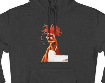 Schockierter Pepe der König Garnele Hoodie - TikTok Meme inspiriert Fleece-Sweatshirt