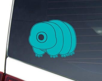 Cute Tardigrade Water Bear Permanent Vinyl Decal for Car 7 inches - STEM gift Animal Bumper Sticker