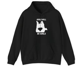 Mädchen sein Mädchen, die lesbische Nonnen Hoodie Unisex Heavy Blend Kapuzen-Sweatshirt küssen