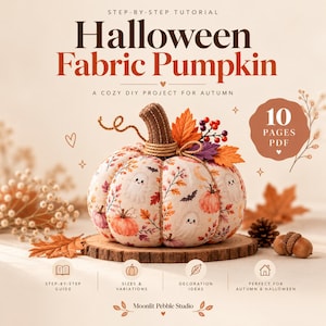 Tutorial para coser una acogedora calabaza de tela / Cómo hacer una calabaza paso a paso (PDF)