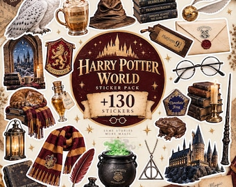 Oltre 130 adesivi magici di Harry Potter – Set di adesivi fantasy a tema libri