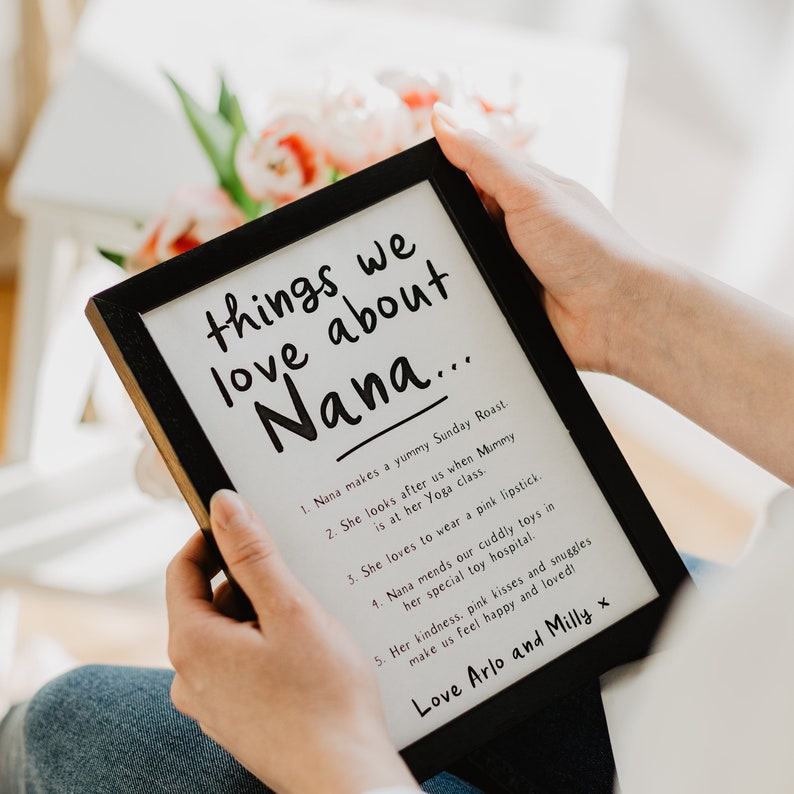 Nanny Gift Mothers Day Gift Nanny Print Grandma Gift Etsy UK