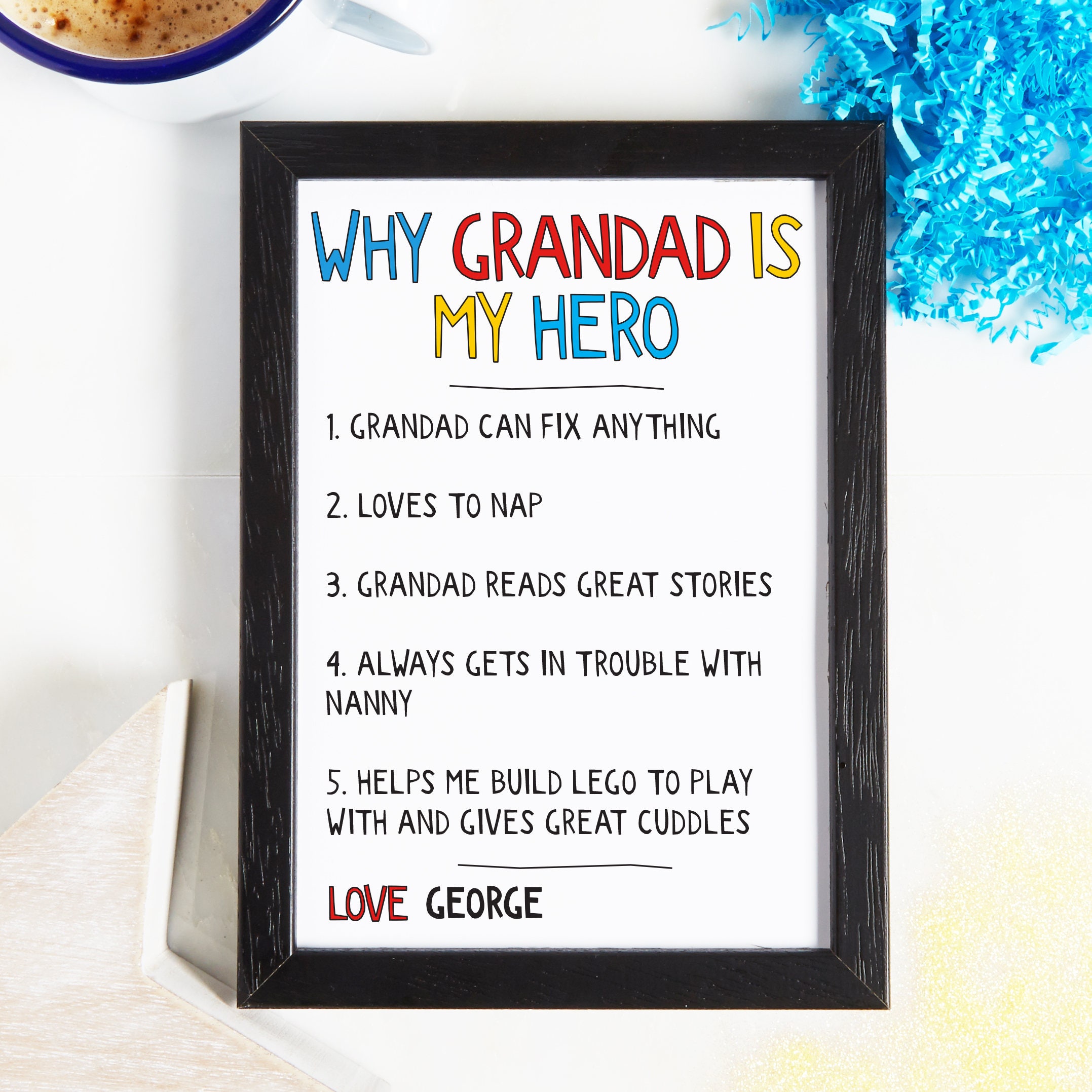 Things We Love About Grandad Grandad Gift Gift From | Etsy UK