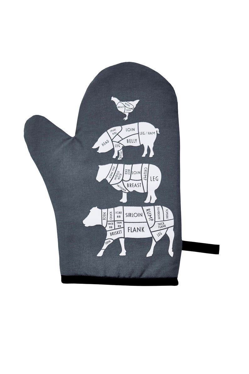 Butcher Oven Mitt Oven Glove Animal Print Oven Mitts Etsy UK