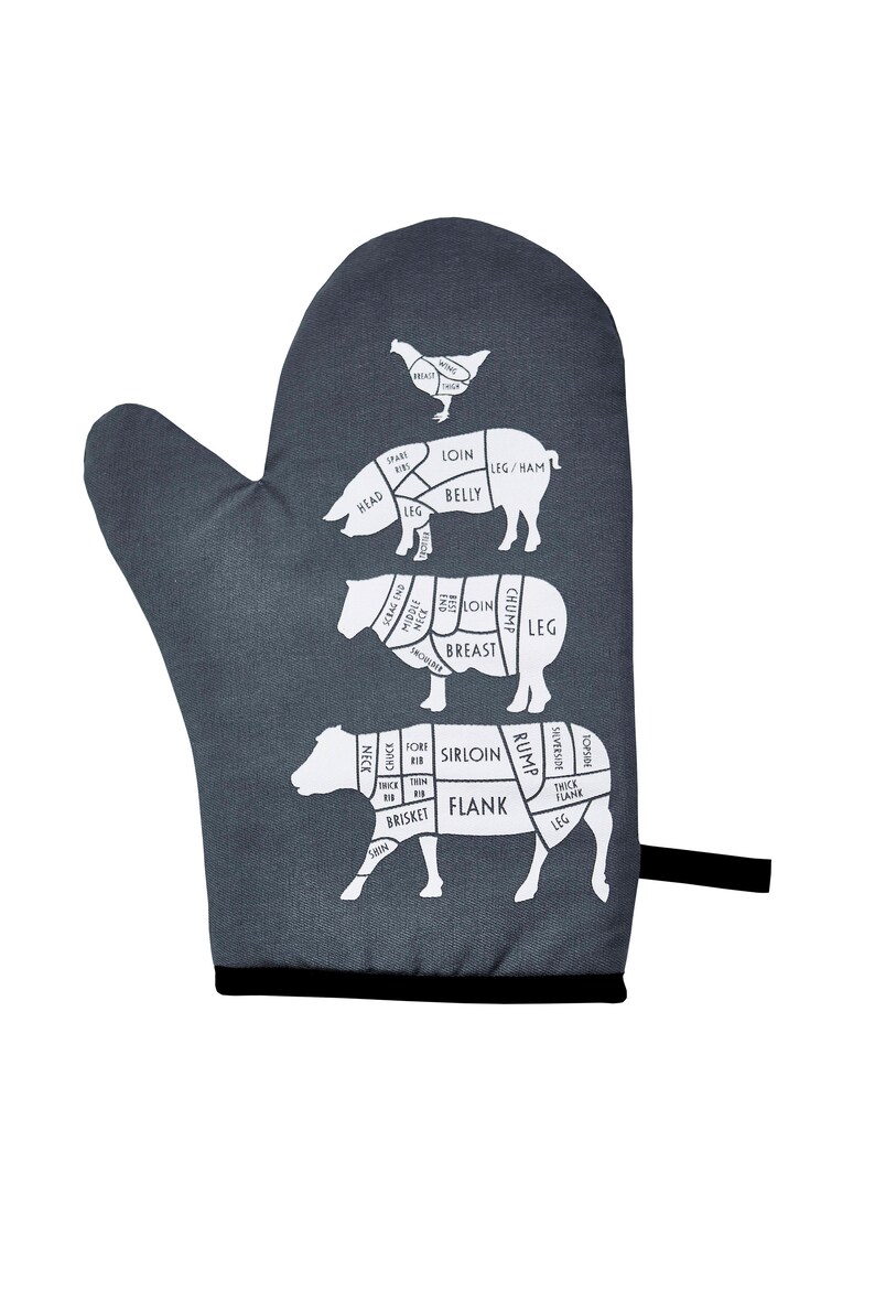 Butcher Oven Mitt Oven Glove Animal Print Oven Mitts Etsy UK