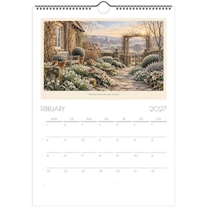 2027 Cottage Garden Wall Calendar, English Country Garden, Seasonal Botanical Calendar, A4 Cottagecore Gift image 4