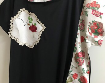 Size 14-16 DenimnLace tee top