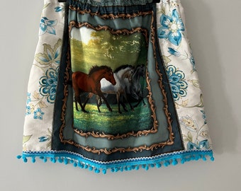 Size 12 “for the love of horses”  boho skirt