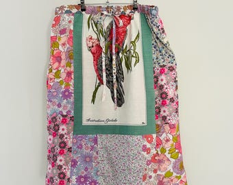 Saia maxi tamanho 24 australiana com patchwork