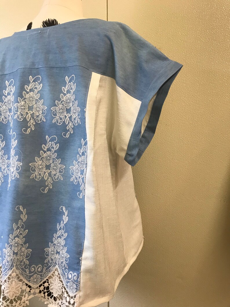 Size 14-16 DenimnLace tee top