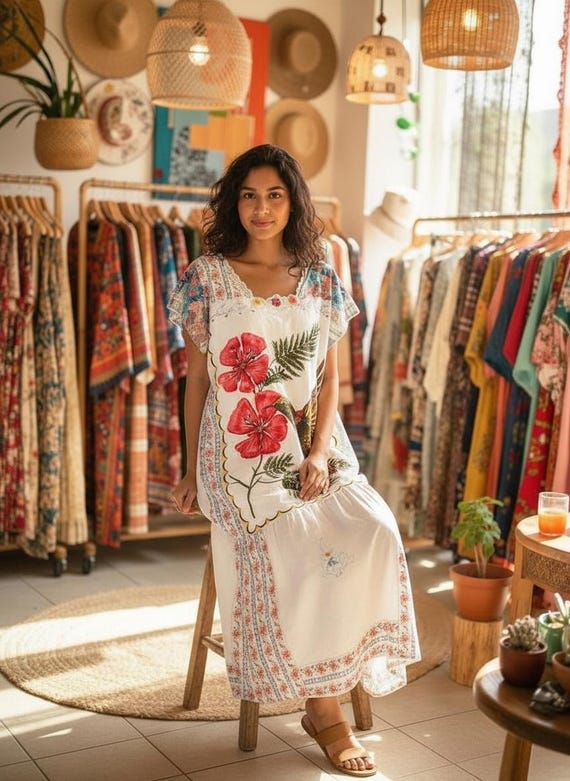 maxi dress size 22 Size 22-24 Aussie Inspired Patchwork Maxi Dress