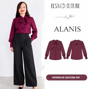 Molde de costura da blusa Alanis em PDF
