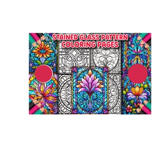 100 Stain Glass Coloring Pages - Etsy