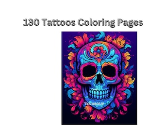 140 Tattoos coloring Pages