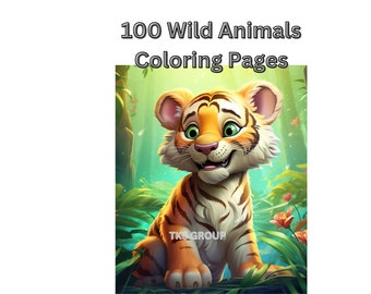 100 Wid animals coloring pages