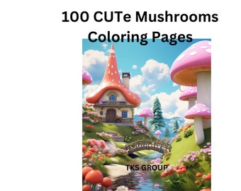 100 cute mushroom coloring pages