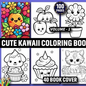 Cute Kawaii Coloring Book for Kids