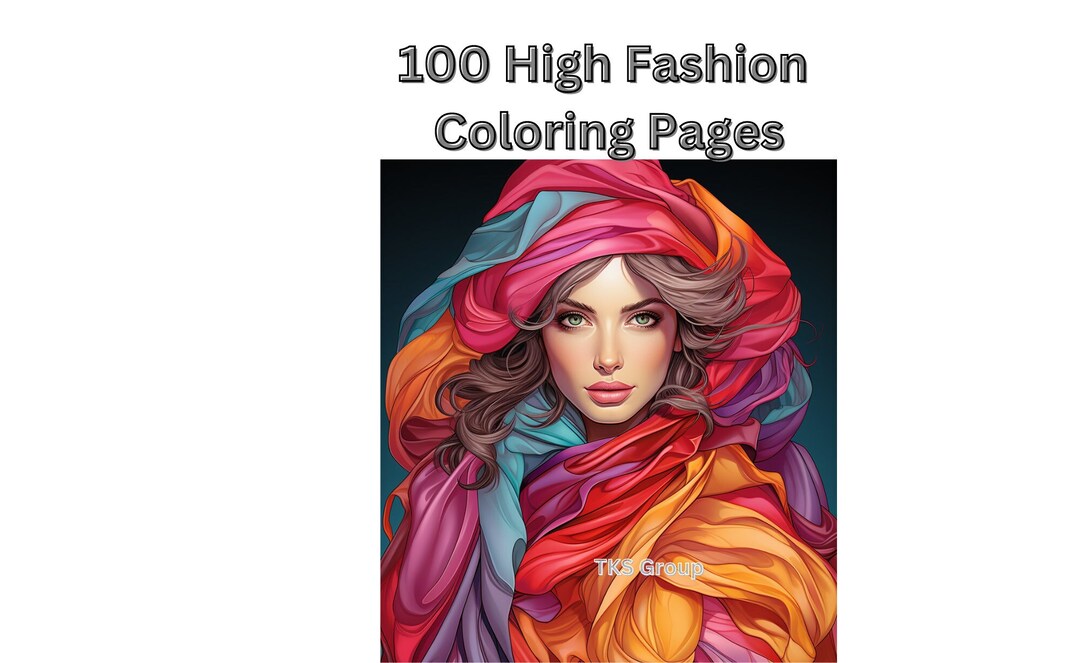 100 High Fashion Coloring Pages - Etsy