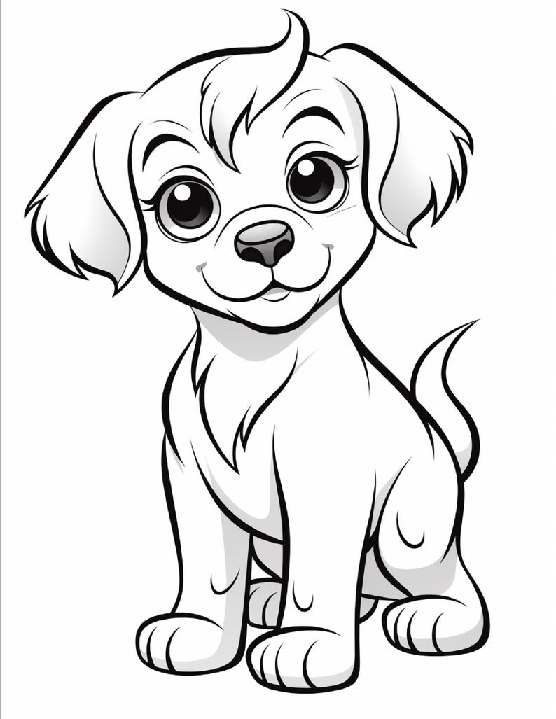 100 Cute Dogs Coloring Pages - Etsy