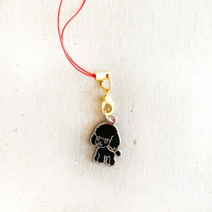 Standard Poodle Keychain (Black) - Small Charm