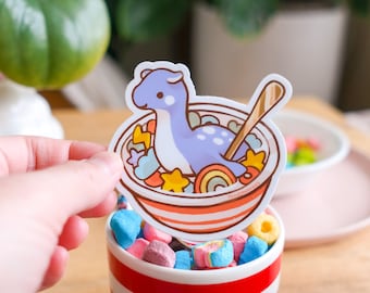 Vinyl Sticker Monster Cereal Bowl