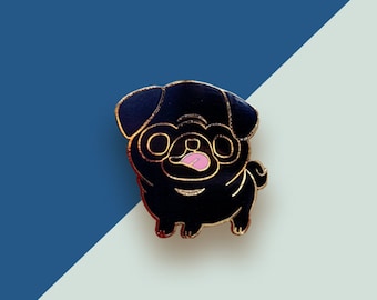 Pug (Black) Pin