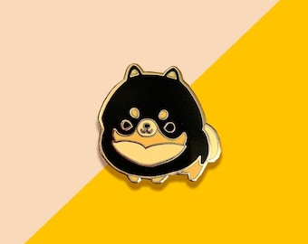 Pomeranian (Black and Tan) Pin