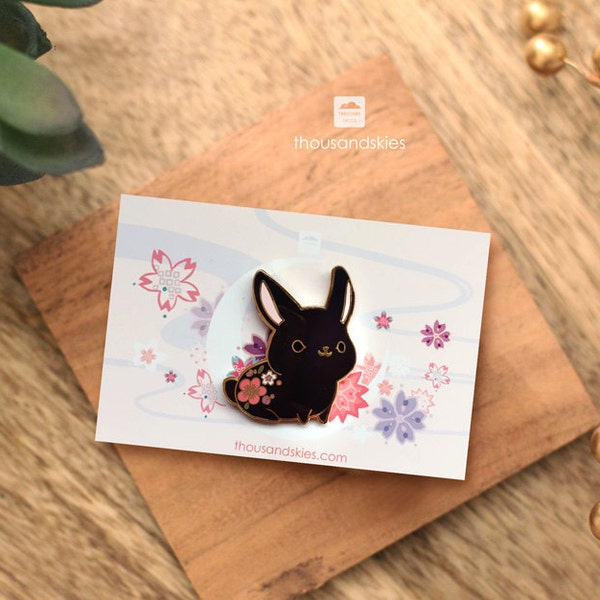 Black Rabbit (Dark Bunny) Pin