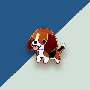 Beagle Pin Sir Nigel the Beagle Who Gets in Trouble Hard Enamel Pin Doheny NYC Darling Dogs