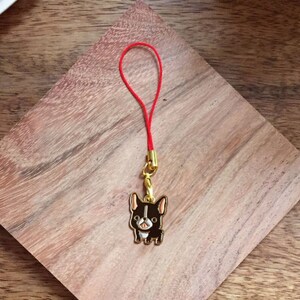 French Bulldog Keychain (Black and White) - Small Charm