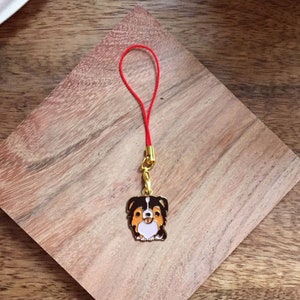 Australian Shepherd Keychain (Tricolor) - Small Charm