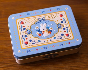 Strawberry Bunny Tin Can