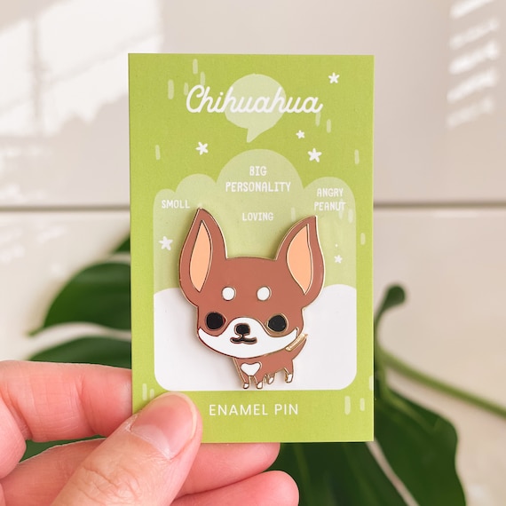Chihuahua (white-brown Chi) Pin - Etsy Canada