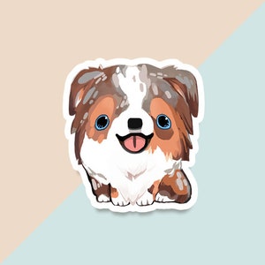 Vinyl Sticker Australian Shepherd Red Merle Aussie